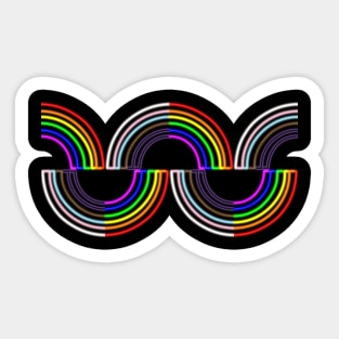 Progress Pride Neon Light Rainbow 2 Sticker